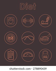 It is a set of diet simple web icons