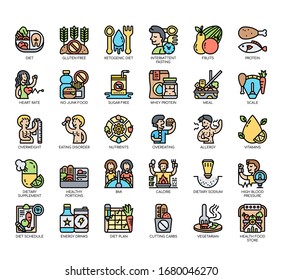 Conjunto de iconos de línea delgada y de píxeles perfectos para cualquier proyecto web y aplicación. 