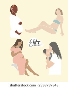 Set of diferent people. Hand drawn picture