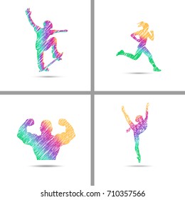 Set of diferent sport