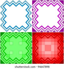 Set different abstract backgrounds, color geometrical frames. Vector
