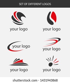 Set of different abstract logos