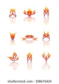Set of different abstract symbols for design, such a logo. Jpeg version is also available