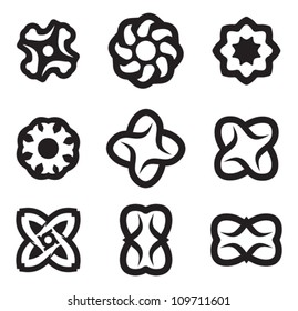 Set of different abstract symbols for design