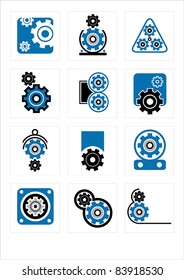 Set of different abstract symbols for design