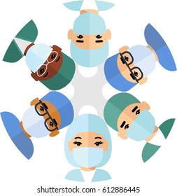 Set of different arab business woman in flat style.
Ilustration of diversity muslim businesswoman in national costumes.