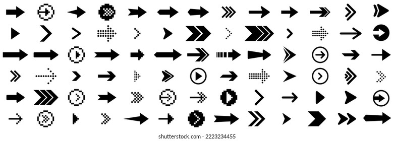 Set of different arrow icons