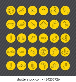 set of different arrows