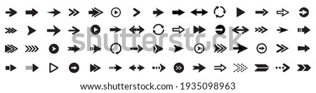 Set of different arrows. Arrows. Arrow icon. Vector illustration.