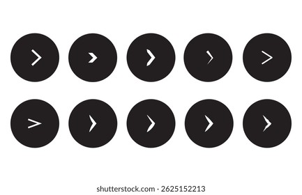 Set of different arrows. Big black arrows flat icon set. modern abstract simple cursors, pointers and direction buttons vector illustration collection