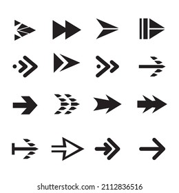 Set of different arrows collection