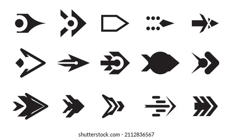 Set of different arrows collection