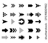 Set of different arrows. directional  arrow flat style isolated on white background. Vector illustration.