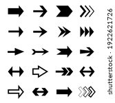 Set of different arrows. directional  arrow flat style isolated on white background. Vector illustration.