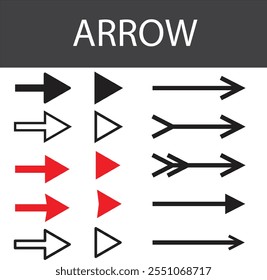 set of different arrows vector illustration
