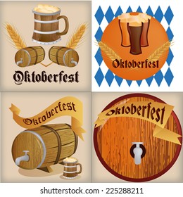 a set of different backgrounds with different elements for oktoberfest