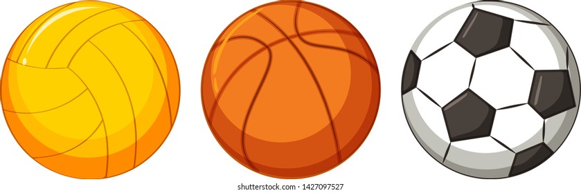 Set of different ball illustration