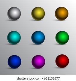 set of different balls
