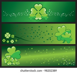 Set of different banners for St Patrick's Day