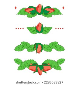 Set von verschiedenen schönen Blumen Design-Elemente. Vektorgrafik EPS10