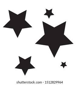 Set of different beautiful star and sparkle shapes vector, collection