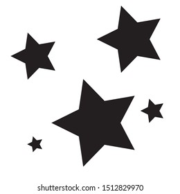 Set of different beautiful star and sparkle shapes vector, collection