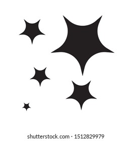 Set of different beautiful star and sparkle shapes vector, collection