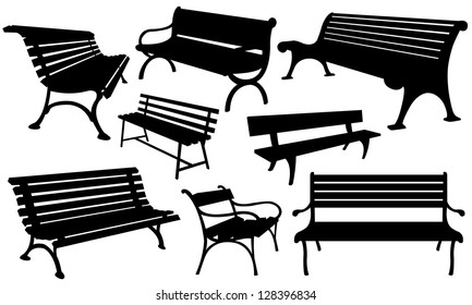 set of different benches