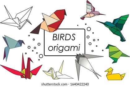 
Set of different birds for your design. Colored birds! can be used for logo