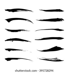 set of different black smears, part four