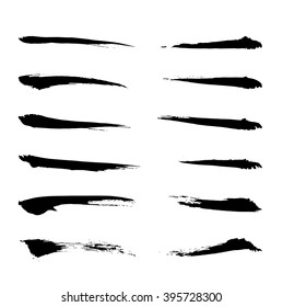 set of different black smears, part three