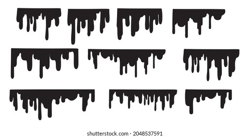 SET different blood streaks on a white background - Vector illustration