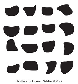 Set aus verschiedenen Blotch-Formen Design eps 10