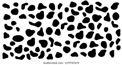 Set of different blotch shapes. Random abstract liquid shapes, round abstract organic elements.