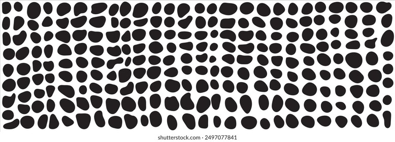 Set of different blotch shapes. Random abstract liquid shapes, round abstract organic elements. Pebble, drops and blobs silhouettes. Simple rounded shapes. Vector illustration, eps 10.