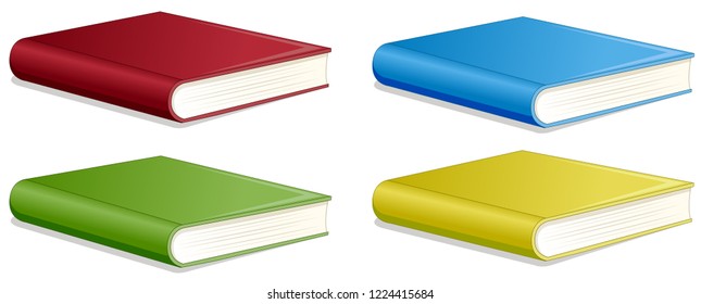 Conjunto de ilustraciones de libros diferentes