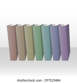 Set of different books.Vector illustration.