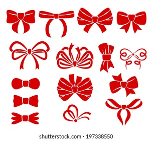 Set of different bows.