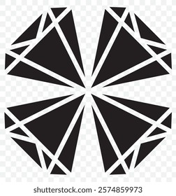 Set of different brilliant icon. Diamond icon Isolated over transparent background. eps 10.