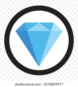 Set of different brilliant icon. Diamond icon Isolated over transparent background. eps 10.