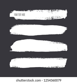 Set of different brush strokes. Hand-drawn illustration