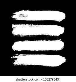 Set of different brush strokes. Hand-drawn illustration