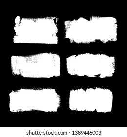 Set of different brush strokes. Hand-drawn illustration