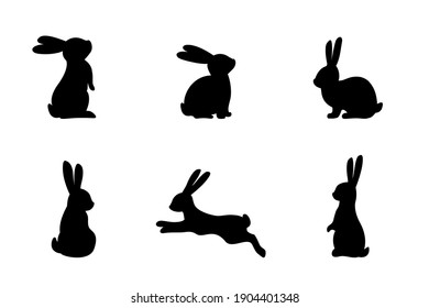 standing bunny silhouette