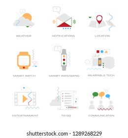 set different business concepts collection line style isolated