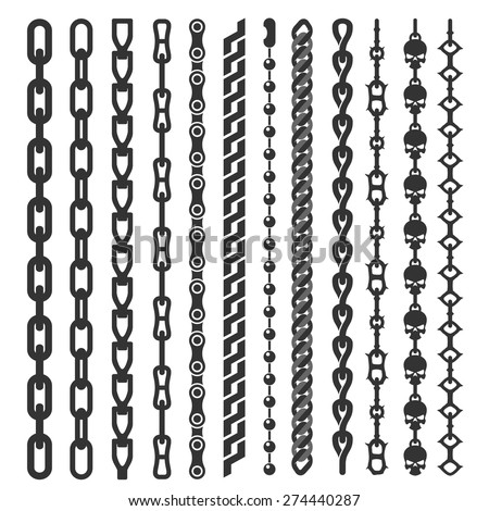 Set of different chains 商業照片 © 