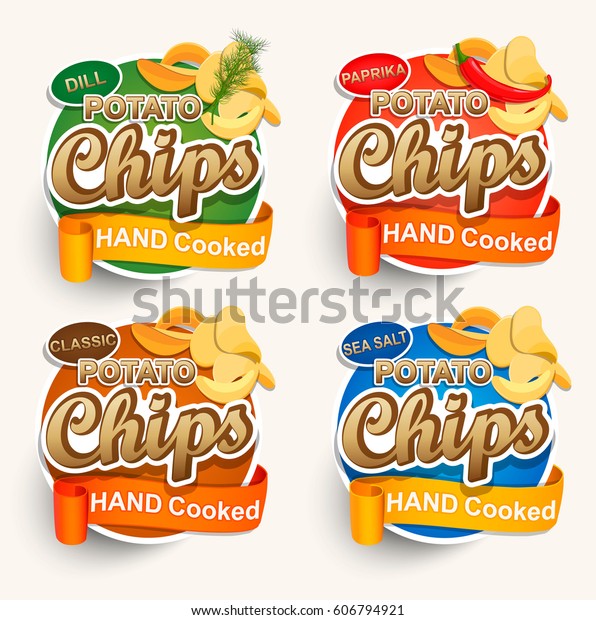 Set Different Chips Vector Illustration Cafe Stock Vector (Royalty Free ...