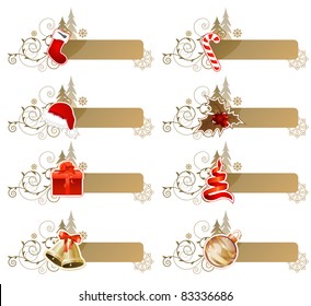 Set of different Christmas banners