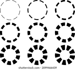 Set of different circles isolated. Infographic element shape