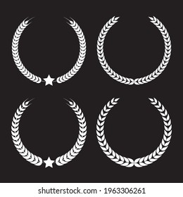 Set of different circular wreath vector